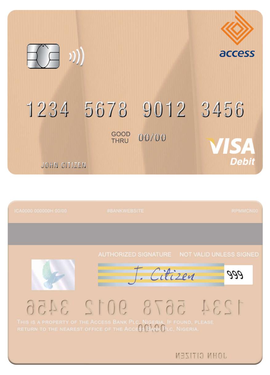 Nigeria Access Bank Plc visa debit card